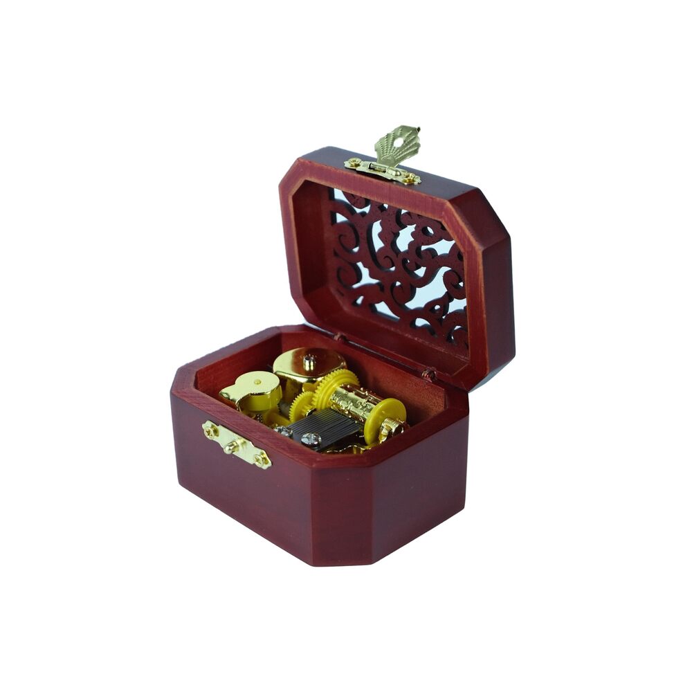 6240 Vintage Wooden Cutout Clockwork Style Music Box You Are My Sunshine